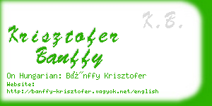 krisztofer banffy business card